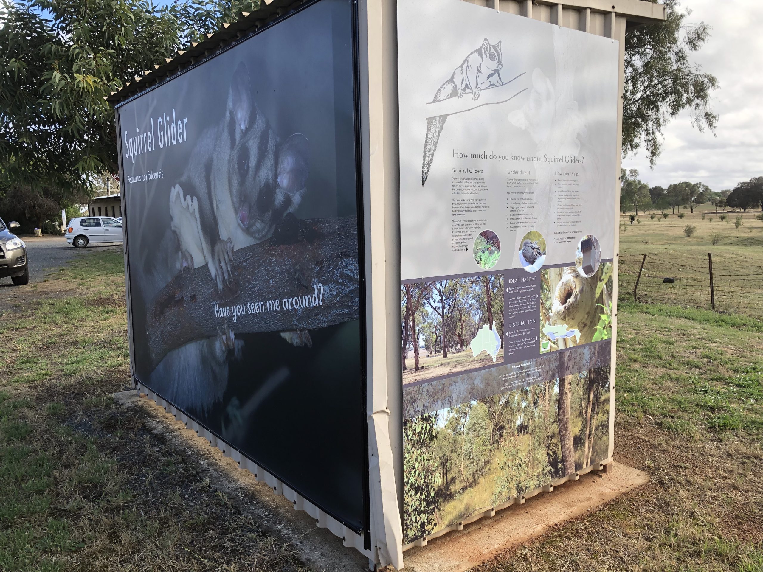 Burrumbuttock Bush Shelter - Squirrel Glider Panels